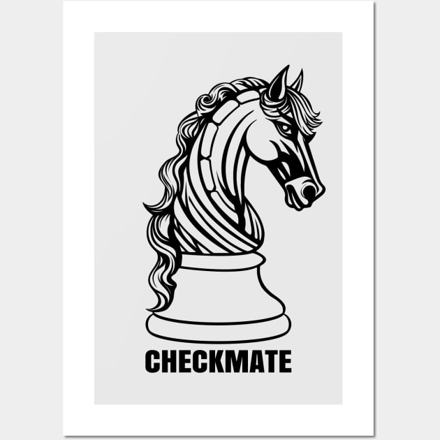 Checkmate - Horse Chess Piece Wall Art by ronr3d